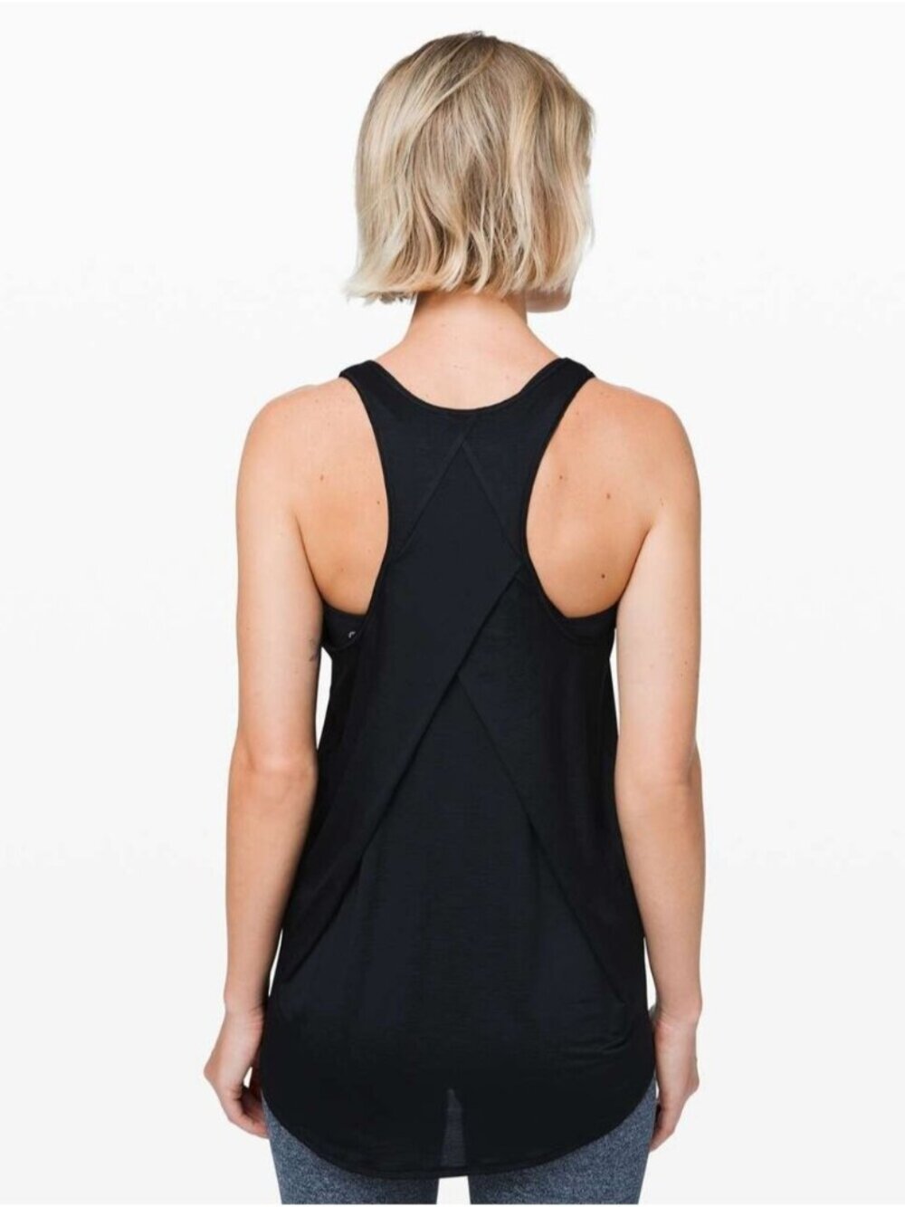 Lululemon Essential Tank Pleated *Jersey Black